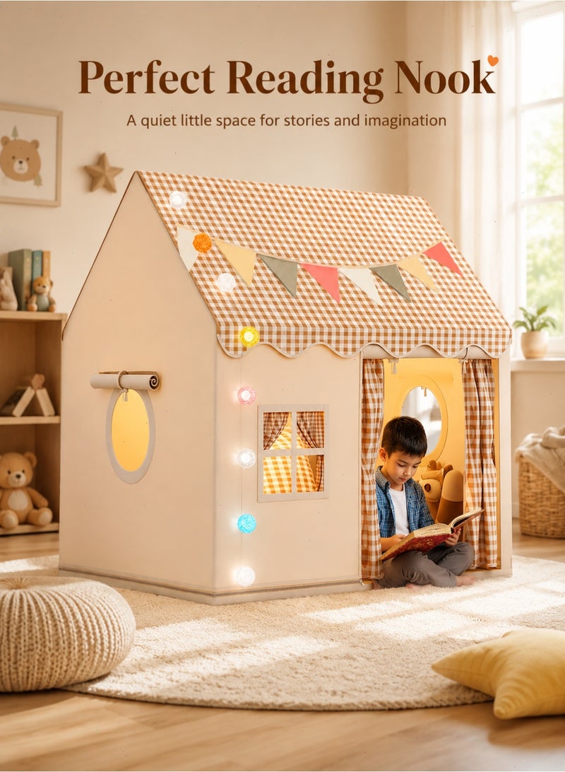 Yoawllty Kids Play Tent with LED Lights - Princess Castle Playhouse for Indoor & Outdoor, Large Kids Tent with Party Decor for Ages 3-10, Birthday Gift & Room Decor - Image 5