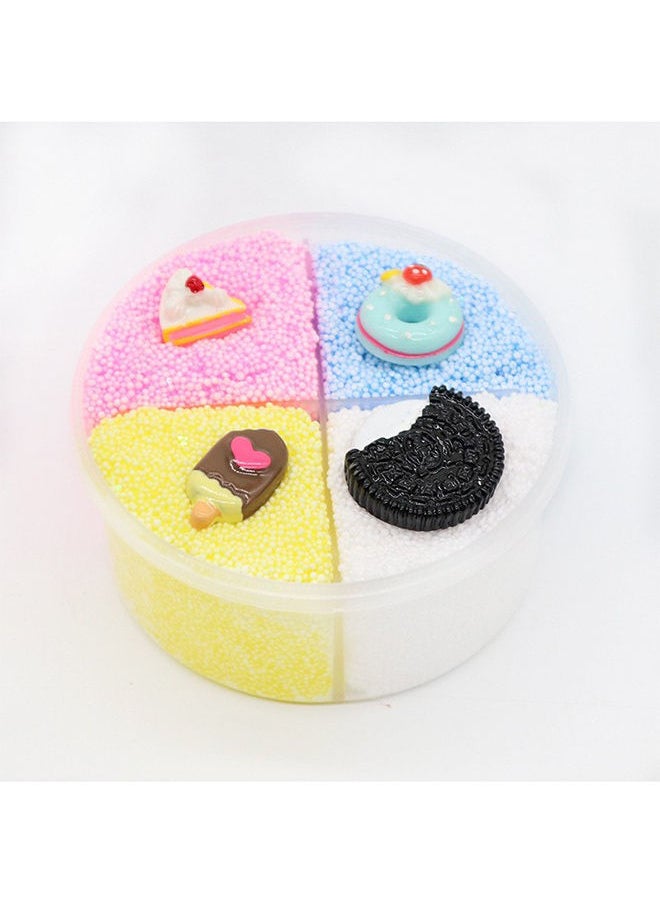 NIBEMINENT 4-In-1 Donut Themed Stress Reliever Sturdy Durable Crystal Mud Slime Toy Set 7x5x7cm  - Image 4