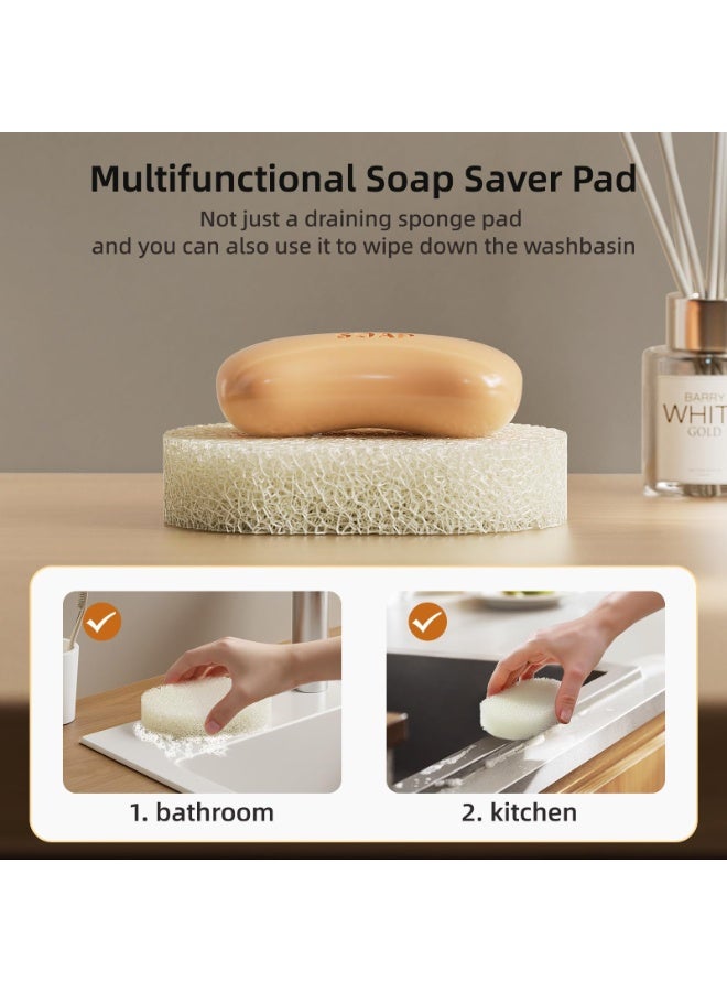 SYOSI 2-Pcs Soap Dish for Bathroom, Bar Soap Holder with Drainage Sponge, Plastic Soap Saver Tray for Sink & Shower, Kitchen, RV, Gym Locker, Keeps Soap Dry, Easy to Clean, Space-Saving Design, White - Image 5