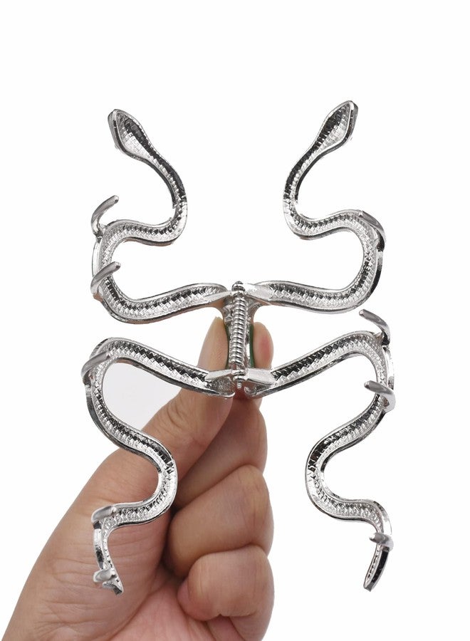 Ynxee Fashionable Green Snake Design Metal Hair Claws Non Slip 4.3" Big Hair Claws Clips Halloween Gothic Women Girls Hair Accessories - Image 4