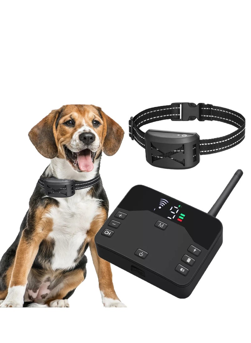 Wireless Dog Fence, Wireless Boundary Containment System,2-in-1 Electric Dog Fence & Remote Training Collar,Adjustable Vibration & Shock,IP65 Waterproof Training Collar for Large and Medium Dogs - Image 1