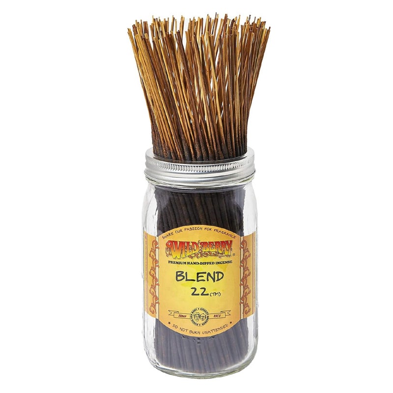 Wild Berry Wild Berry Incense Sticks  Blend 22  Fruity Mix with Strawberry and Peach  Hand Dipped in The USA 100 Count 