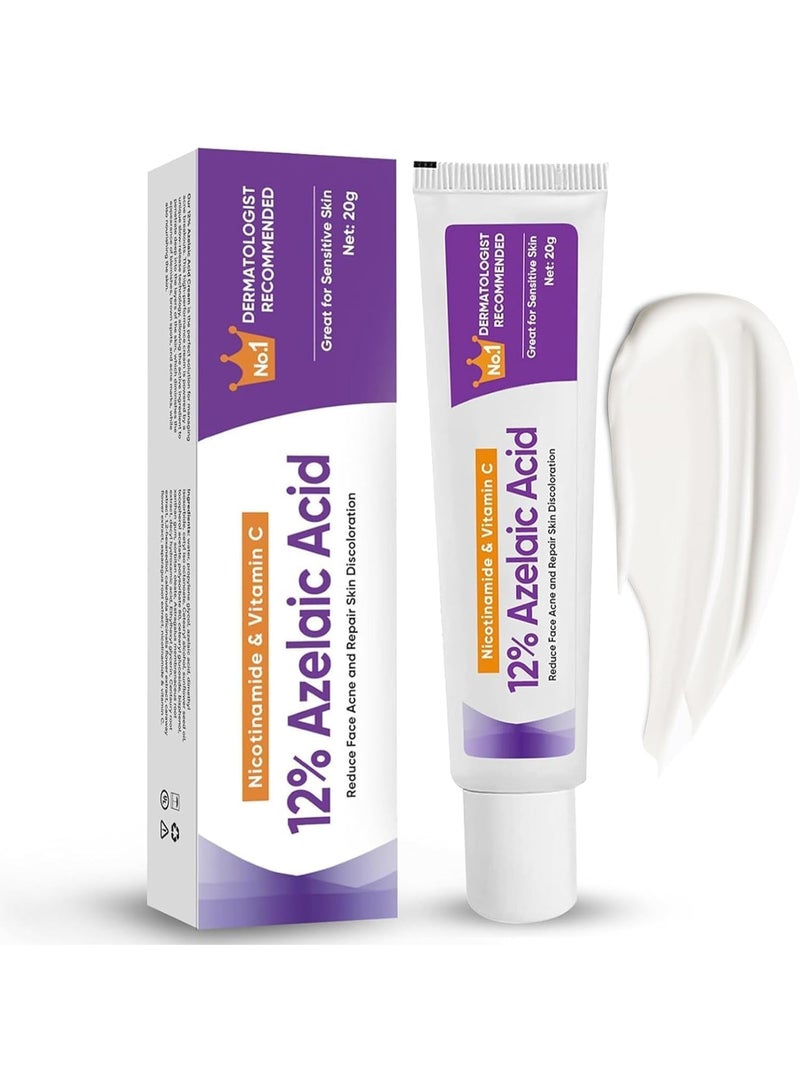 TOP CHOICE Azelaic Acid Serum, 12% Azelaic Acid, Hyaluronic Acid & Niacinamide, Redness Relief Face, Moisturizing and Balance Excess Sebum, Reducing Blemish & Rosacea Acne, for Sensitive Skin - Image 1