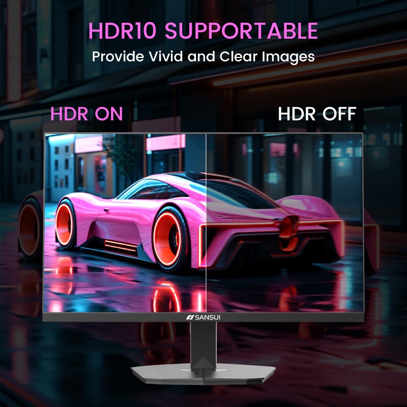 SANSUI 24 Inch Gaming Monitor 160Hz FHD 1080P Computer Monitor, FreeSync 1ms 4000:1 Contrast, HDMI DP Ports VESA Support Eye Care Monitor for Gaming Office (HDMI Cable Included ES-G24F4M) - Image 5