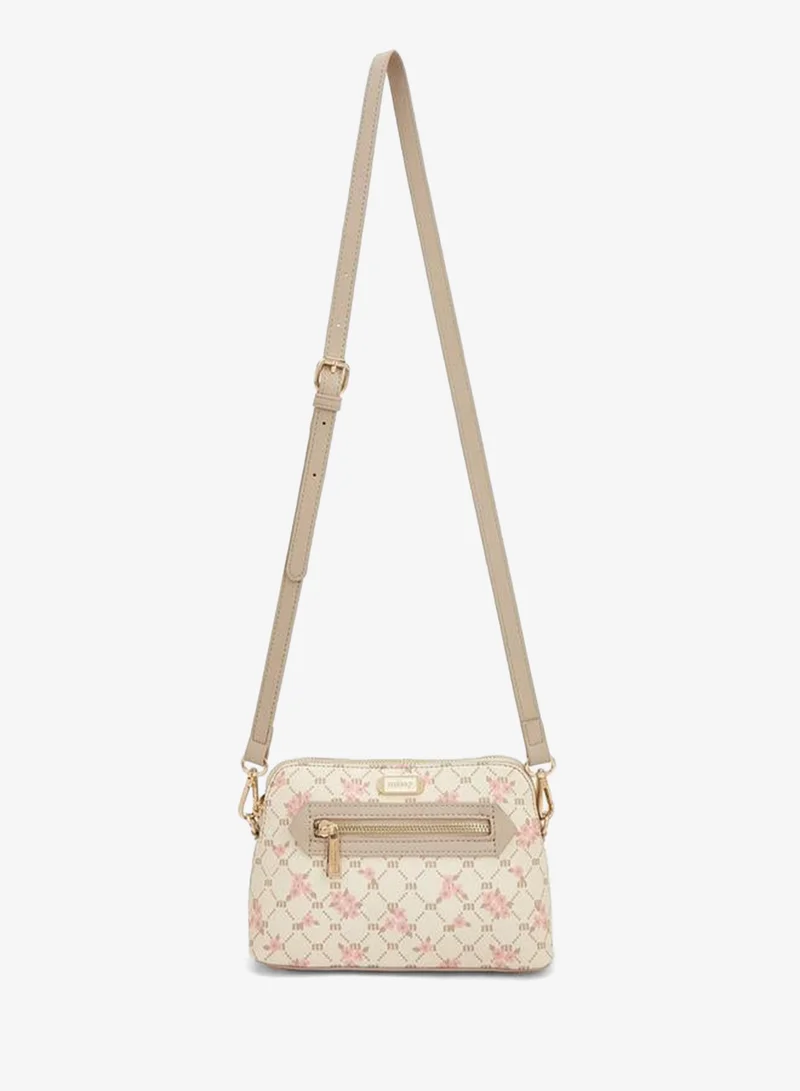 MISSY Floral Monogram Print Crossbody Bag