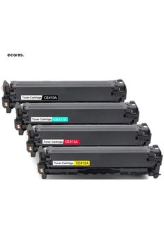 ECARES ECARES® 305A Toner Cartridge CE410A CE411A CE412A CE413A Compatible for HP Laserjet Pro 400 Color M451dn M451nw M451dw MFP M475dw MFP M475dn Pro 300 MFP M375nw M351A (Multicolor)  - Image 1