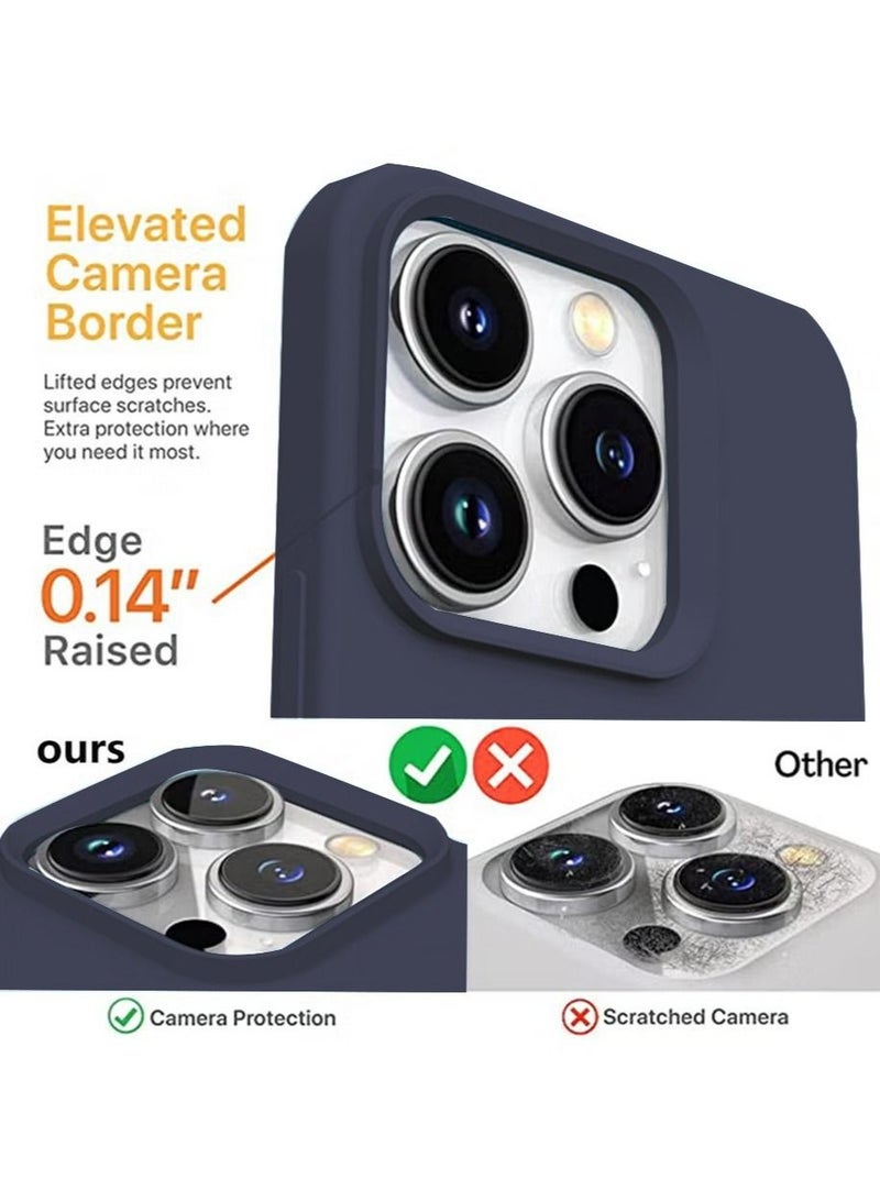 فيسوس غطاء علبة iPhone 15 Pro Mobile مع حماية سائلة من السيليكون الناعمة مكافحة الصدمات المضادة للصدمات الغطاء الخلفي الحماية النحيف مع شعور مريح باللمس والضرب - Image 2