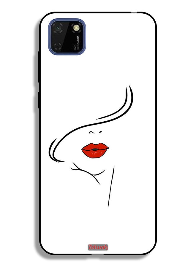 Tolwak Huawei Y5p Protective Case Cover Girl Face Art - Image 2
