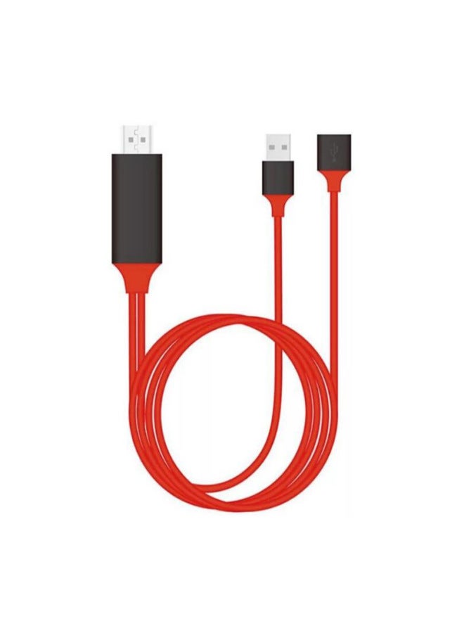 نيوترل كابل شاشة عالمي من نوع سي إلى إتش دي إم آي، متوافق مع أبل وأندرويد وهواوي، كابل نقل الشاشة عبر يو إس بي، كابل محول بدقة 1080، كابل شاشة موحد - Image 1