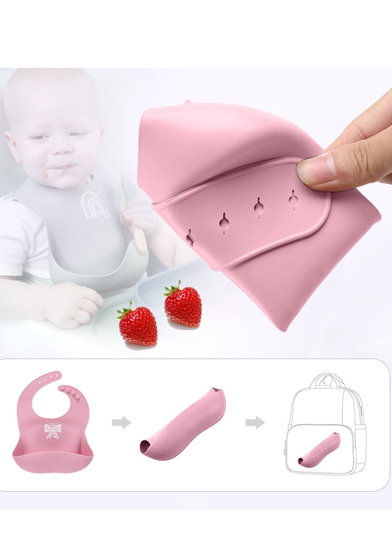 Miracle Baby 2PCS Set Silicone Baby Bibs for Toddlers Adjustable Waterproof baby feeding bibs 6-36Month - Image 4