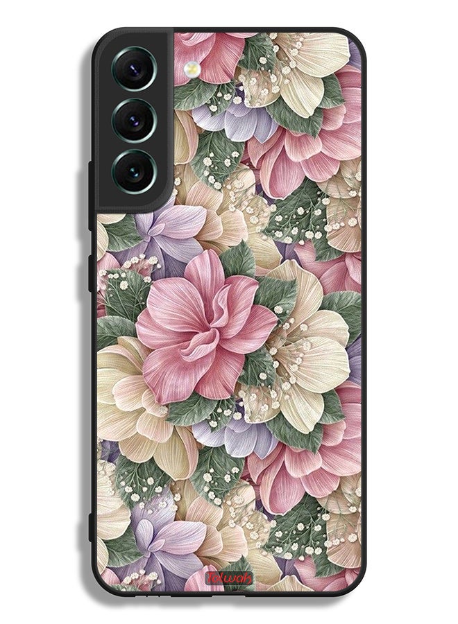 Tolwak Samsung Galaxy S22 5G Protective Case Cover Hd Floral - Image 3