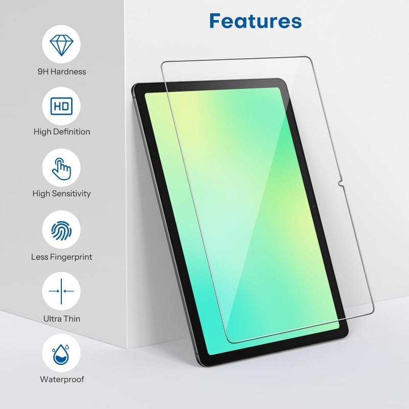 SPARIN 3 Pack Screen Protector for Samsung Galaxy Tab A11 Plus (A11+)/A9 Plus (A9+) 5G 11 Inch 2025/2023, Case Friendly Tempered Glass Tablet Film, Anti Scratch, (SM-X230/X235/X236B/X210/X216/X218) - Image 5