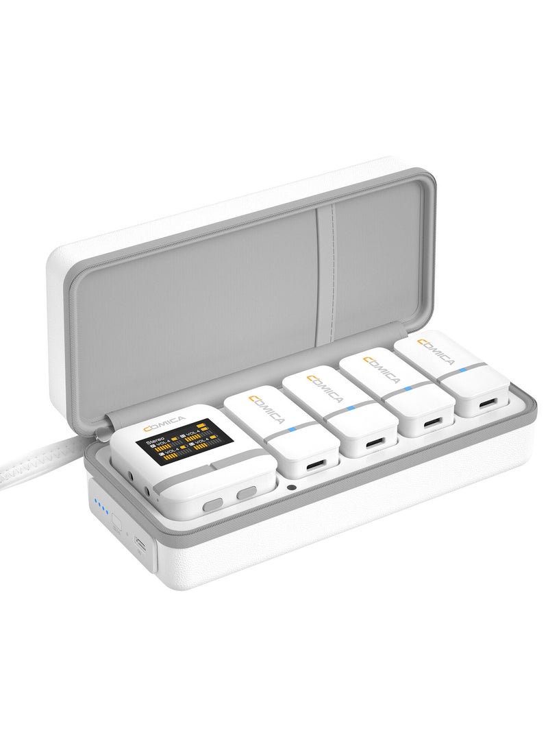 كوميكا نظام ميكروفون لاسلكي Comica Audio Vimo Q K4-Person للكاميرات والهواتف الذكية (أبيض) - Image 2