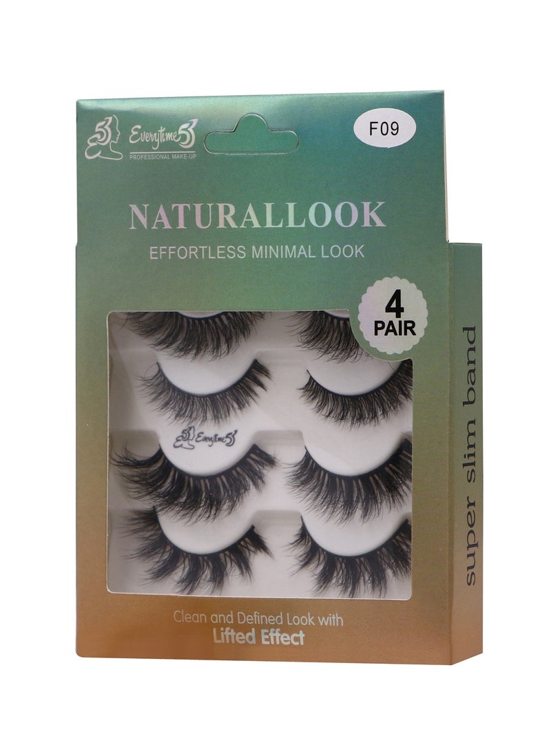 Everytime53 Women's 4 Pair Natural Look Eye Lashes - F09 - Image 2