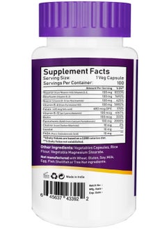 NBL Natural Vitamin B-100, Energy Production, Nervous System Health, 100 Veg Capsules  - Image 2