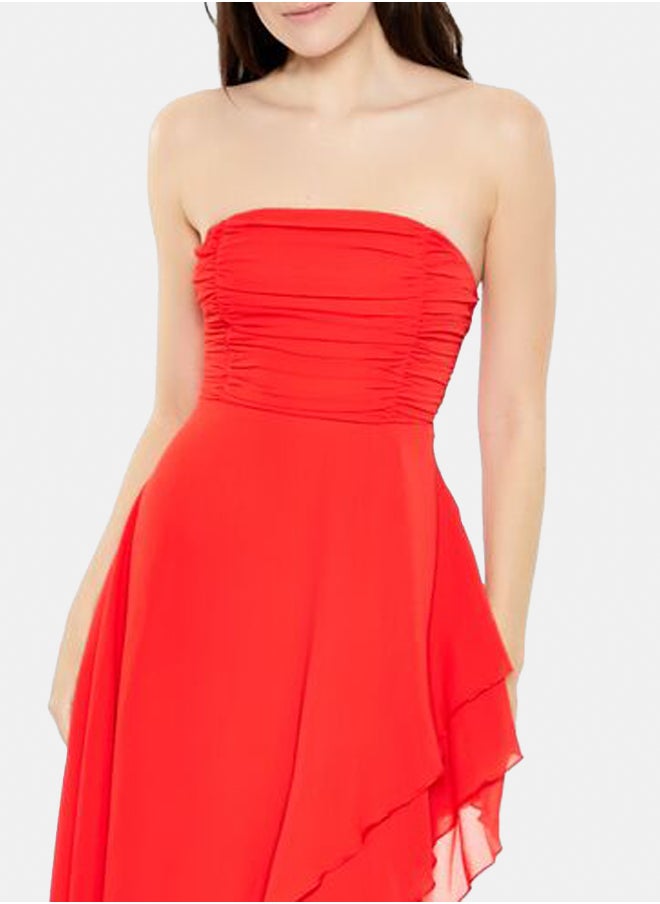FOREVER 21 - Asymmetrical Lace-Up Midi Dress - Image 1