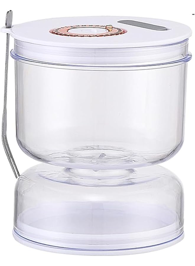 erorex Pickle Jar with Strainer Flip, 800ml Pickle Container, Olive Hourglass Keeper Jar with Airtight Lids and Forks, Plastic Pickle Juice Separator for Food Pickle Olives Storage Kitchen Jar - Image 1