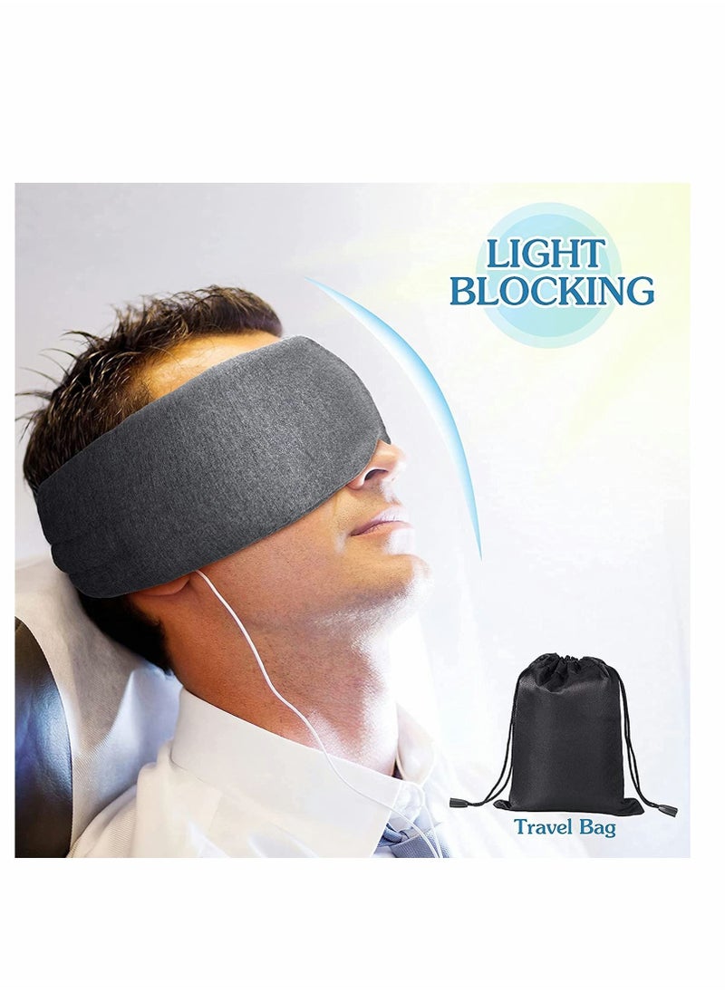 SYOSI Eye Mask Full Cover, Light Sleep Eyes, Shading, Adjustable Blinds Goggles, Airplane Masks With Travel Bags, Full Goggles Are Suitable For Ladies Men’s Sleep  - Image 2