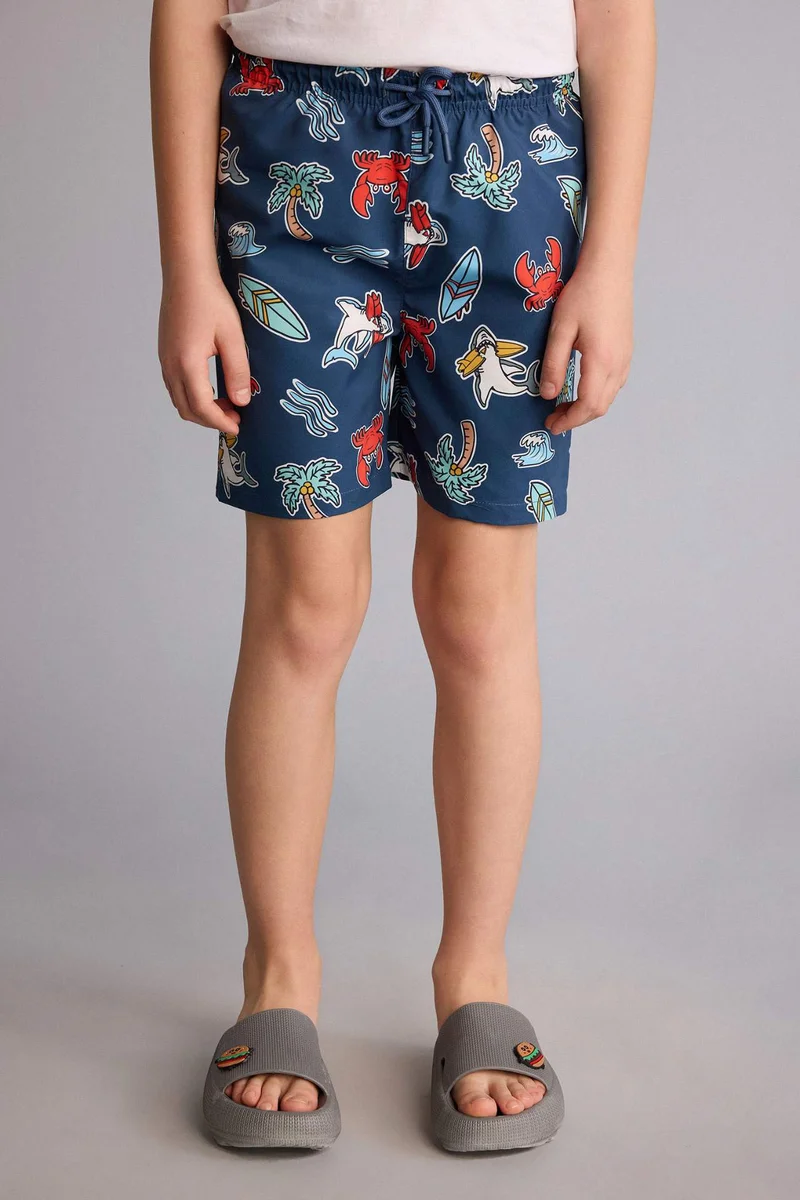 DeFacto Boy Regular Fit Printed Swim Shorts