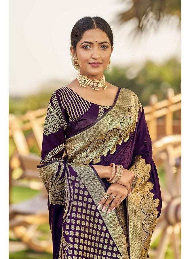 MANOHARI adorable woven pattern Banarasi Silk saree for women with Blouse Piece_MN1745 - Image 5