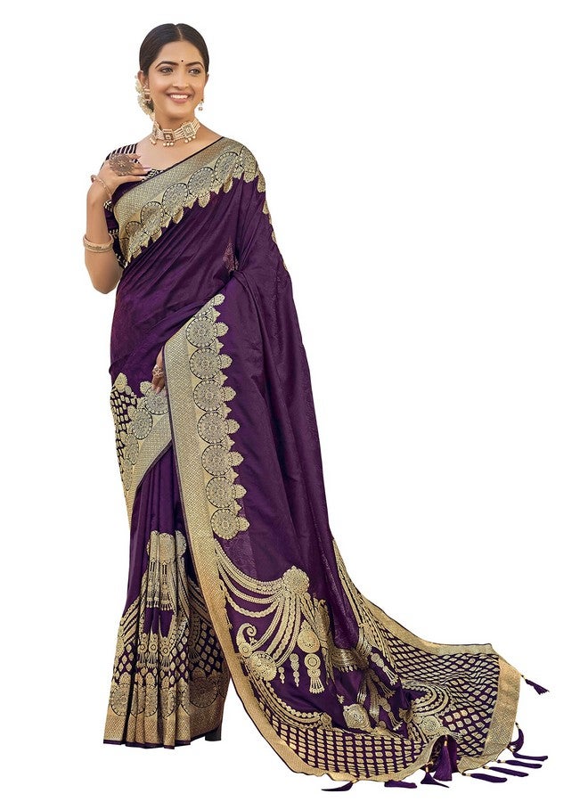 MANOHARI adorable woven pattern Banarasi Silk saree for women with Blouse Piece_MN1745 - Image 1