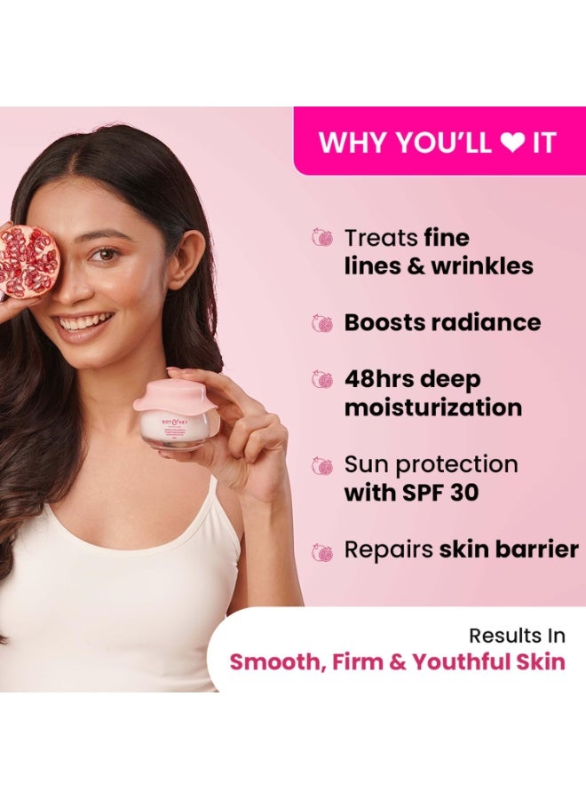 Dot & Key Pomegranate + Multi-peptide Anti Aging Cream With Spf 30 For Sun Protection|reduces Fine Lines Wrinkles|48hr Intense Moisturization|boosts Collagen|for Mature Normal To Dry Skin|60ml - Image 2