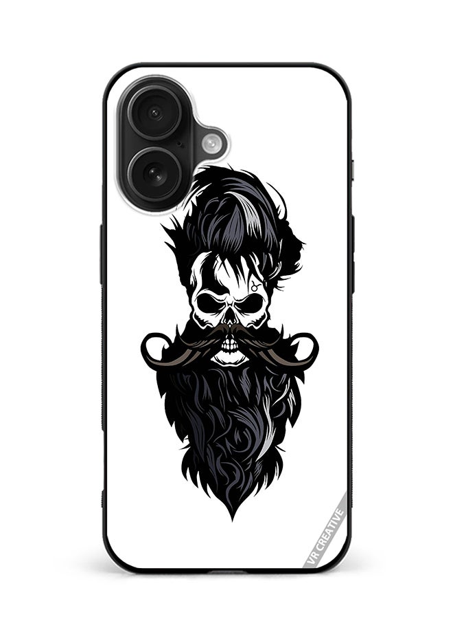 VR CREATIVE Protective Case Cover For Apple iPhone 16 Plus Skull Beard Design Multicolour