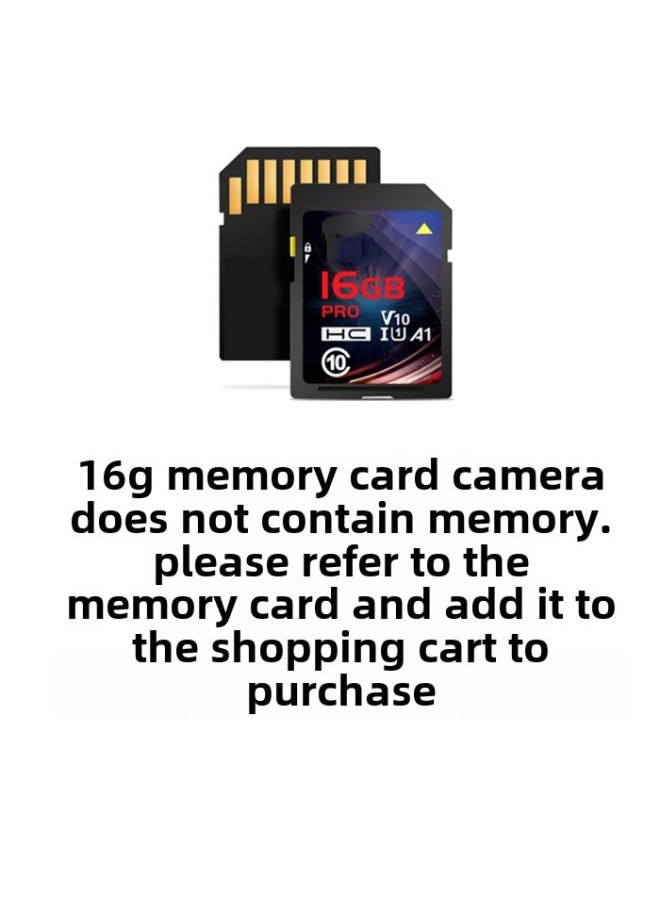 Generic 4K Student Camera 48 Million HD Daily Travel Photo Recorder Retro Macro Digital Beauty Camera-Body Color:16G SD Memory Card  - Image 1