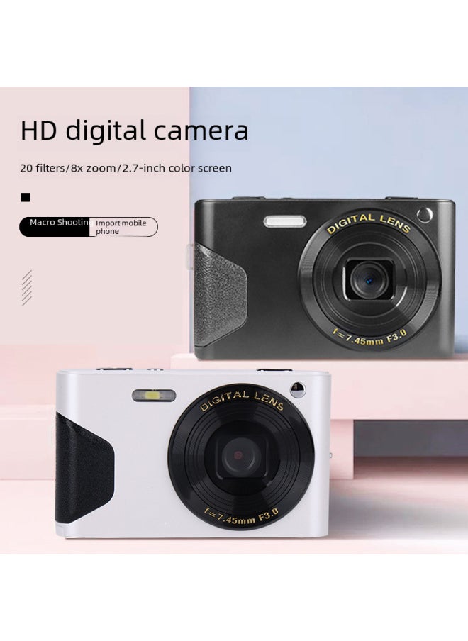 Generic 4K Student Camera 48 Million HD Daily Travel Photo Recorder Retro Macro Digital Beauty Camera-Body Color:16G SD Memory Card  - Image 2