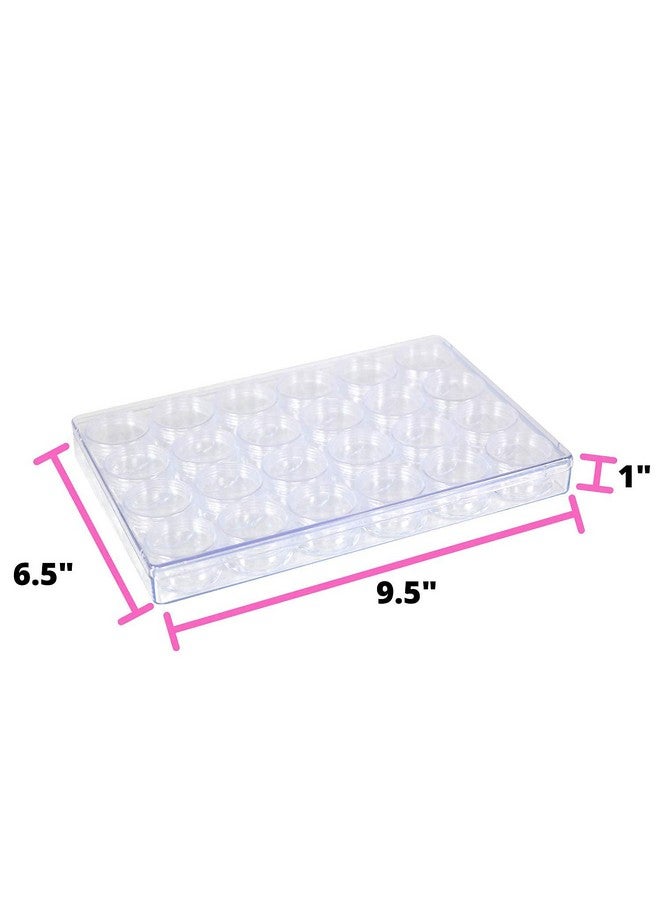 everything Mary Large Plastic Bead Storage Organizer Box 24 Jars Container For Beads & Supplies Organizers For Craft Art & Painting Plastic Container Case For Organization - Image 5
