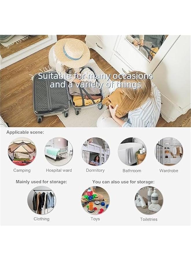 HOOKOR Portable Hanging Travel Shelves, Packing Organizer for Luggage, Bag Packing Cube Organizer Suitcase Storage Large Capacity, Carry on Luggage Suitcase Organize, Beige - Image 4