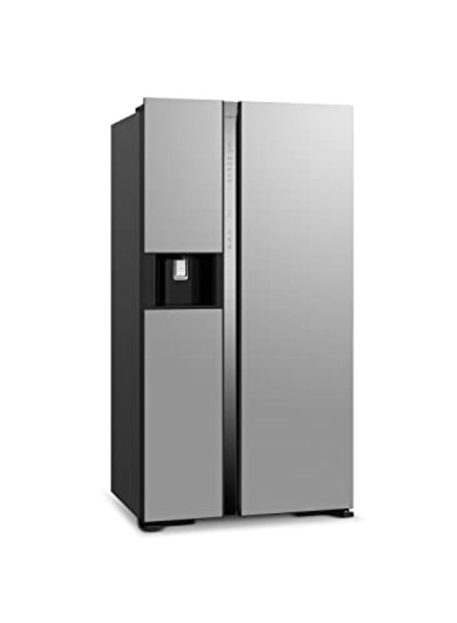 Hitachi 700L Gross, Net 605L Side by Side 2 Door Refrigerator,10 Year Warranty on Inverter Compressor, Dual Fan Cooling, Quick Freezing Touch Control-Ice & Water Dispenser, Glass Silver-RSX700GPUK04GS RSX700GPUK04GS Glass Silver - Image 2