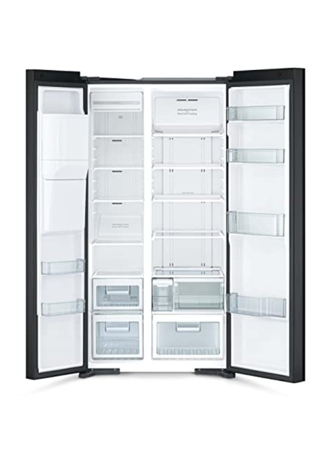Hitachi 700L Gross, Net 605L Side by Side 2 Door Refrigerator,10 Year Warranty on Inverter Compressor, Dual Fan Cooling, Quick Freezing Touch Control-Ice & Water Dispenser, Glass Silver-RSX700GPUK04GS RSX700GPUK04GS Glass Silver - Image 4