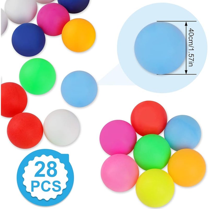Guirnd 28 Pcs Ping Pong Balls, 40mm Table Tennis Balls, Ping Pong Balls for Game or Arts, Pong Balls for Kids, Pet Toys - Image 2
