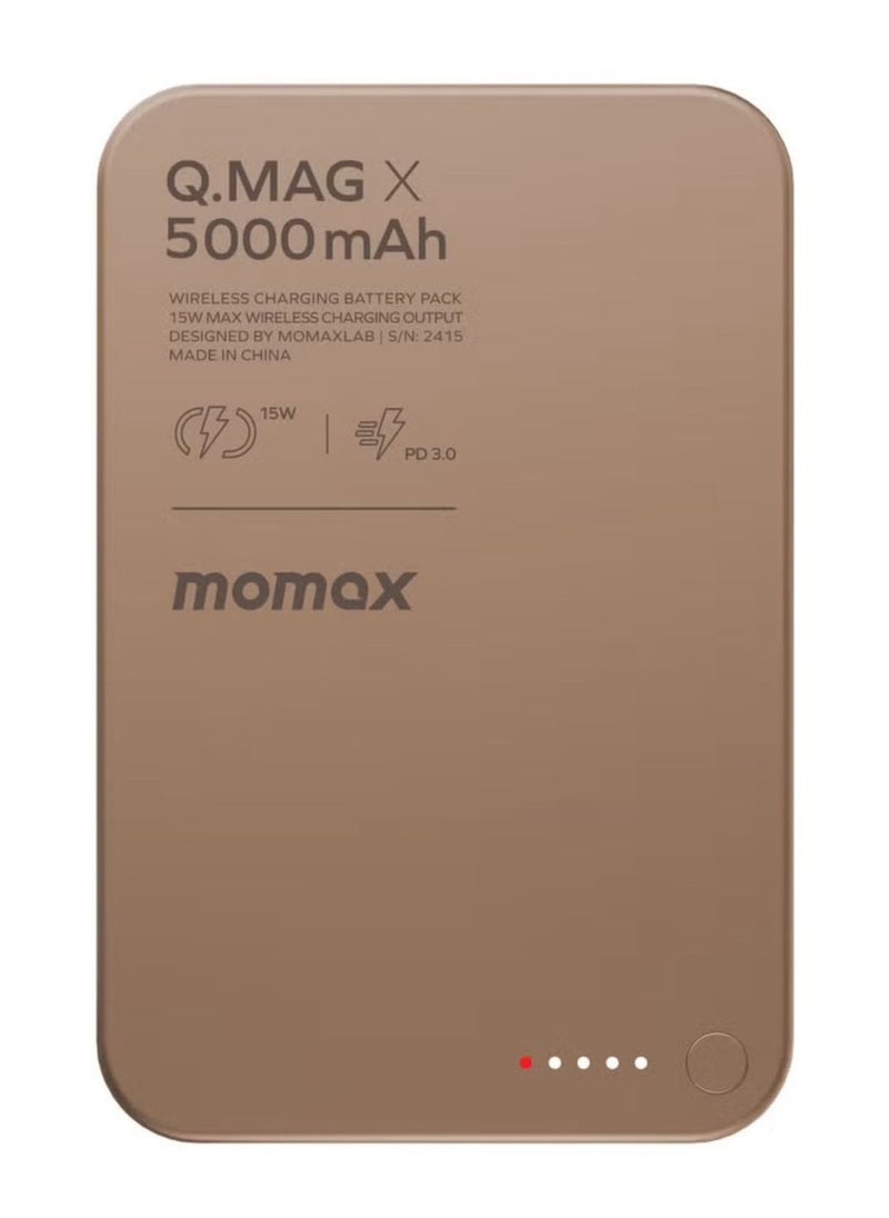 Q.MAG X 5000mAh Wireless Magnetic Power Bank – USB-C PD Fast Charging, Up to 15W Output