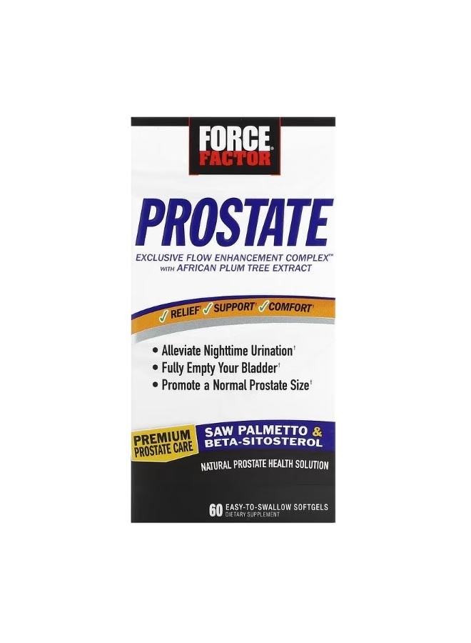 فوريس فاكتور Prostate Natural Prostate Health Solution 60 Easy To Swallow Softgels - Image 1