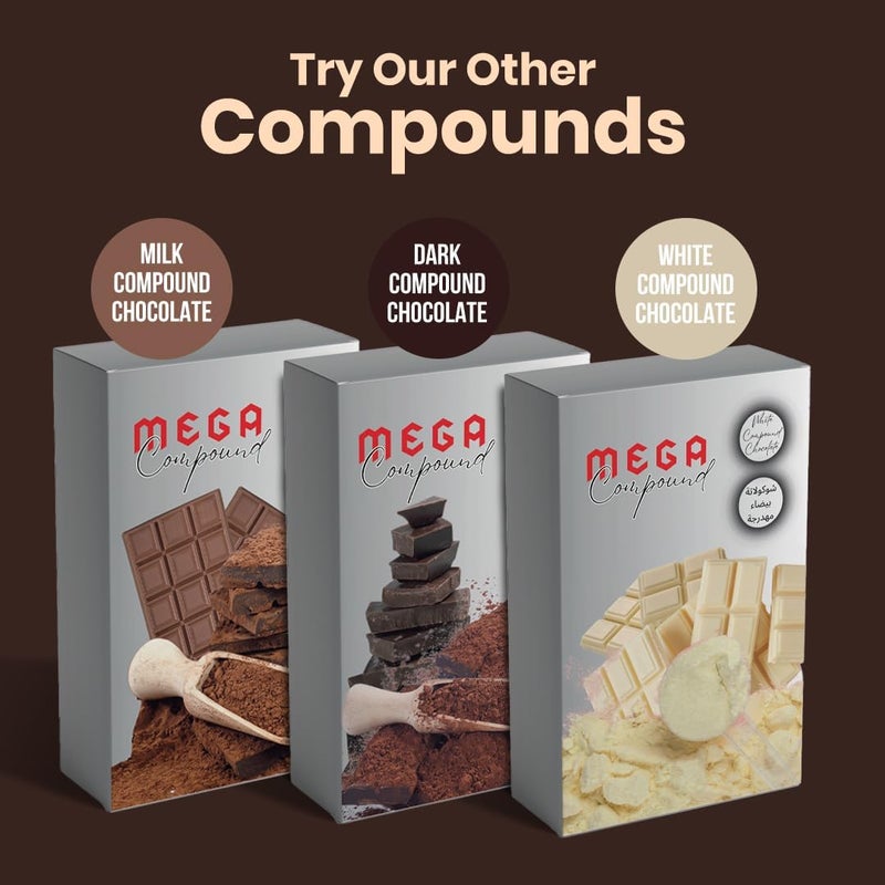 MEGA FOODS Mega Dark Chocolate Compound Block/Bar 500g - Premium Cooking Chocolate for Baking, Desserts, Cakes, Cookies, and Confectionery - Image 5