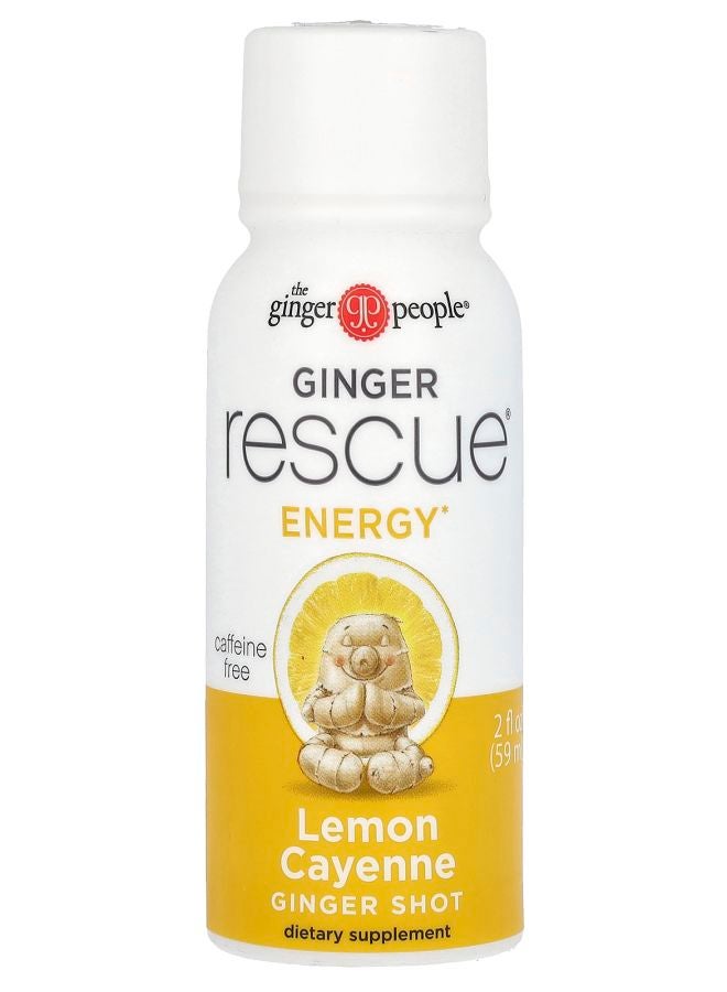 The Ginger People Ginger Rescue Shot Lemon Cayenne 2 fl oz (59 ml)