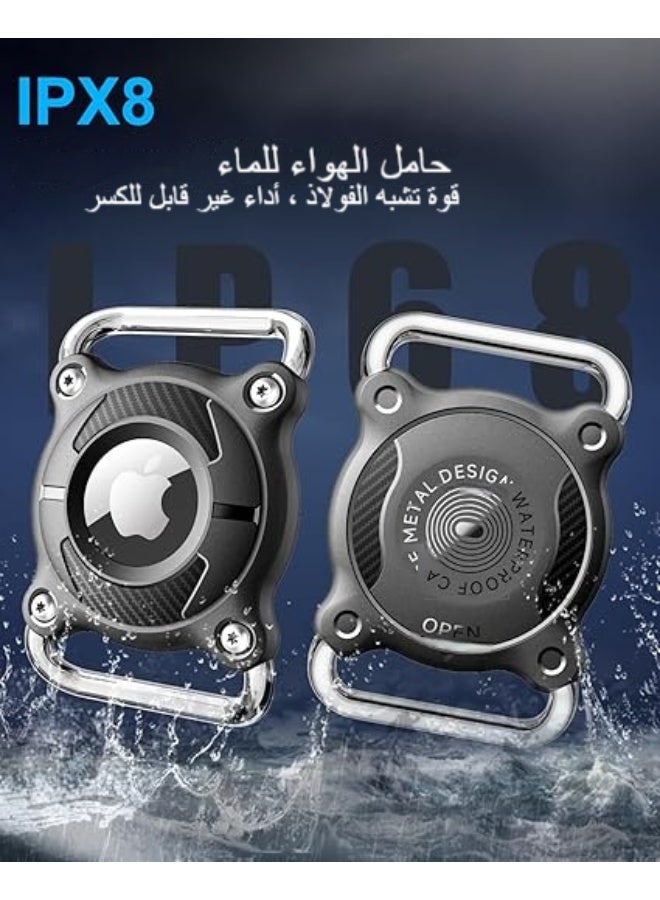 Airtag Dog Collar Holder | Airtag Dog Collar Waterproof - Airtag Holder for Dog Collar - Dog Airtag Holder with Removable Metal Loop, Light Weight fit Width3cm/ Thick4.5mm Air Tag Dog Collar, Black, 1 - Image 5