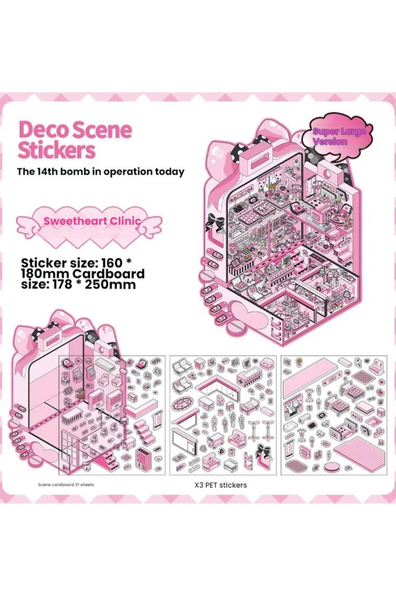  أورا سيليكت طقم ملصقات للأطفال 2.5D مشهد غامر 2.5D: ملصقات شفافة قابلة لإعادة الاستخدام + لوحات خلفية ثلاثية الأبعاد | مجموعة ملصقات للأطفال 2.5D | ملصقات شفافة قابلة لإعادة الاستخدام + لوحات خلفية ثلاثية الأبعاد | اصنعها بنفسك بطريقة إبداعية وتدريب على التركيز وتخفيف التوتر | هدية تعليمية خالية من الشاشة (1 موضوع مع ملاقط) - Image 1