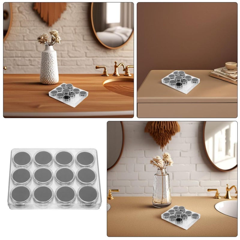 2 Pieces Acrylic Jewelry Tray And Stone Display Box With Lid Small Round Gemstone Organizer For Loose Gems Ring Holder Storage Clear - Image 5