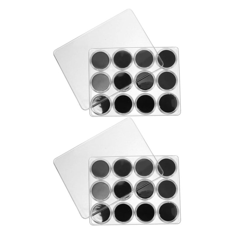 2 Pieces Acrylic Jewelry Tray And Stone Display Box With Lid Small Round Gemstone Organizer For Loose Gems Ring Holder Storage Clear - Image 2