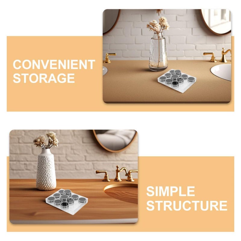 2 Pieces Acrylic Jewelry Tray And Stone Display Box With Lid Small Round Gemstone Organizer For Loose Gems Ring Holder Storage Clear - Image 4