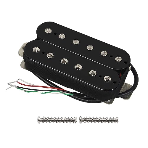 FLEOR Electric Guitar Humbucker Pickups Bridge Alnico 5 Pickup Black - Image 1
