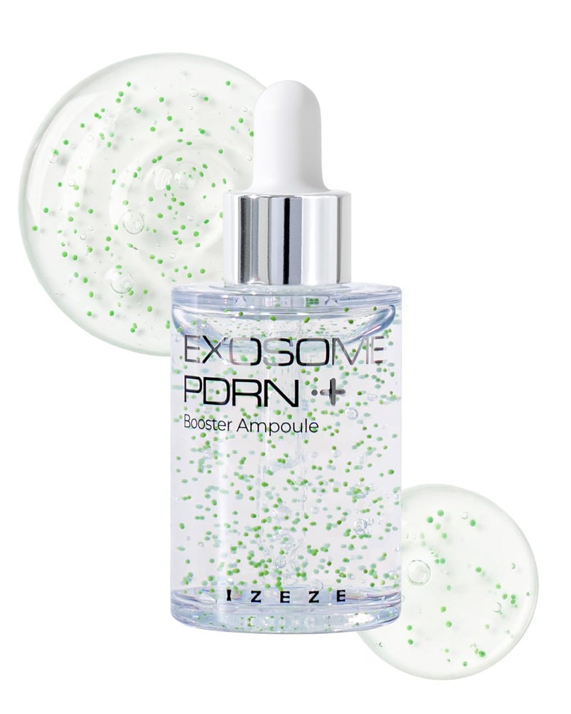 IZEZE Exosome PDRN Booster Ampoule Exosomes 4000 ppm PDRN Serum Korean Face Firming and Poremizing Hydrating Skincare Korean Pore Minimizer Cica Exosome for Sensitive Skin 101 floz - Image 2