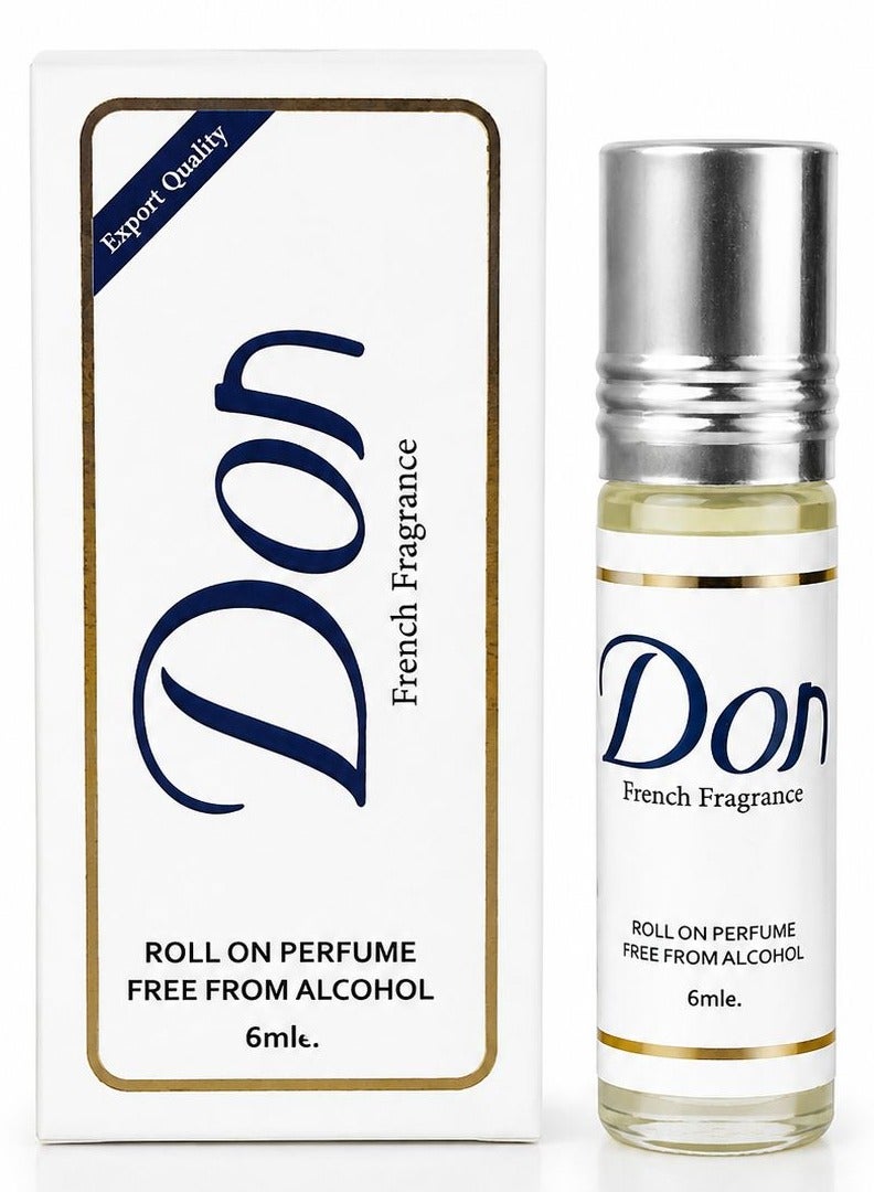 don Three Pieces Of Rifas Don French Fragrance Roll-On Perfume Free From Alcohol White 3x6 ml - Image 3