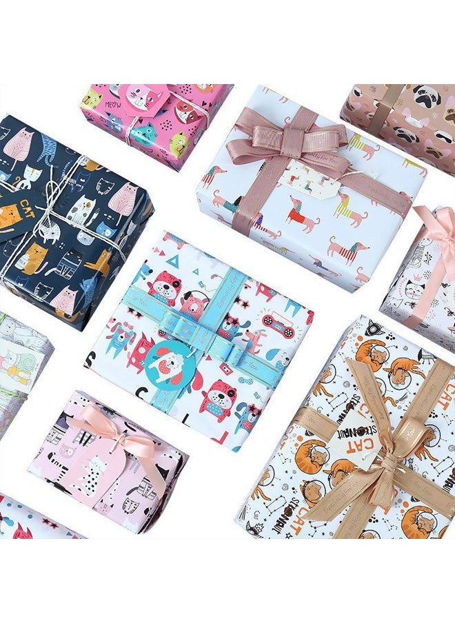 Zeemey 9 Sheets Gift Wrapping Paper With Accessories,Holiday Gift Wrapping Paper,Birthday Gift Box Gift Wrapping DIY, Gift Wrapping Paper for Birthday, Holiday, Wedding, Party,Kids Gift Wrapping (70cmX50cm)  - Image 2