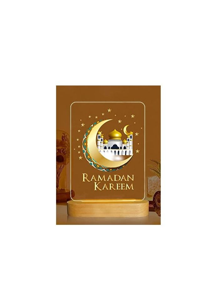 PRINTSHOP4ME LED Night Table Lamp With Base For Ramadan Decorations  - Image 1