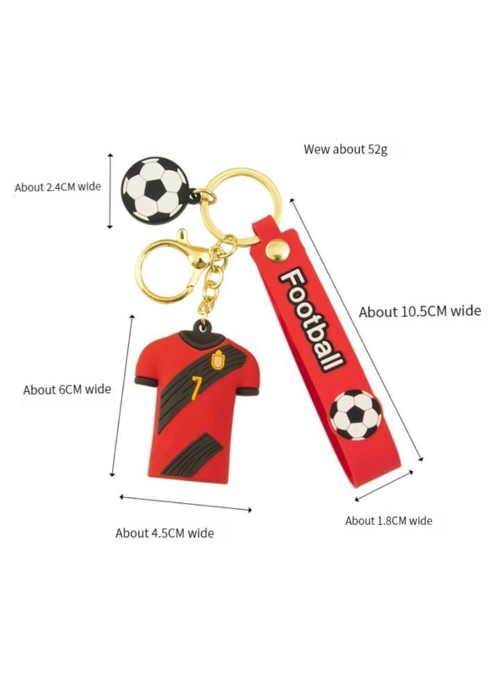 M MIAOYAN M MIAOYAN trendy cartoon football jersey pendant car key chain school bag ornaments exquisite small gifts  - Image 2