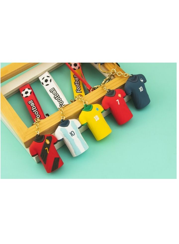 M MIAOYAN M MIAOYAN trendy cartoon football jersey pendant car key chain school bag ornaments exquisite small gifts  - Image 3